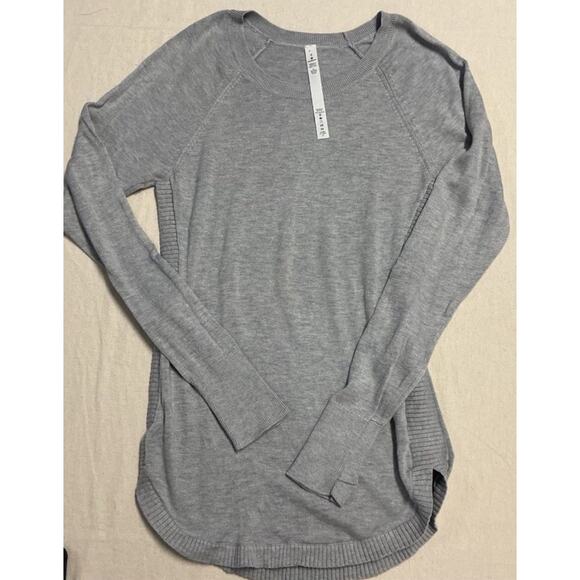 Women’s Lululemon Rest Less Pullover with Thumbholes – Heathered Gray - Size 6 - Picture 1 of 3